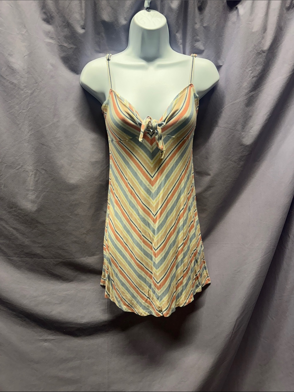 Others Follow Pastel Striped Smocked Tube Top